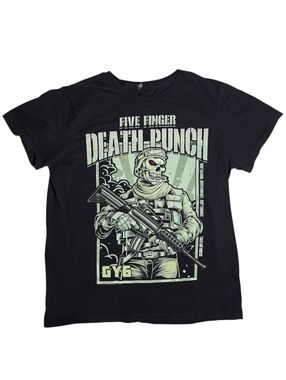Five Finger Death Punch GY6 Got Your Six Graphic Band Tee Streetwear Metal XL